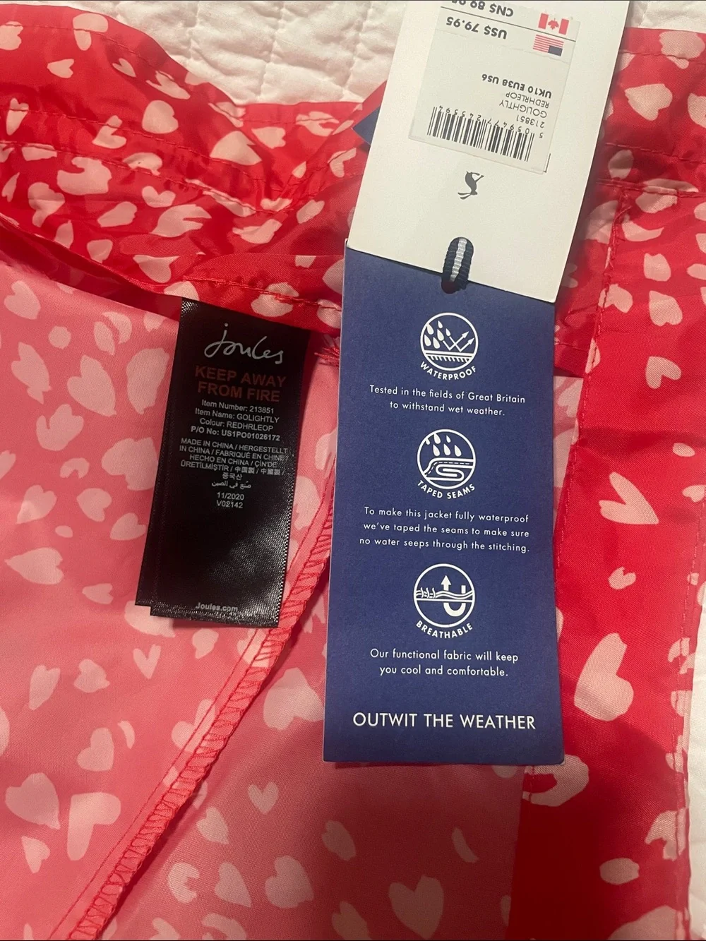 Women's Red Heart Print Crossbody Bag - Unbranded